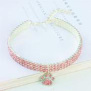 Pet Collar With Diamonds, Mixed-color Cat And Dog Supplies, Cat Claws, Elastic Cat And Dog Necklace Jewelry