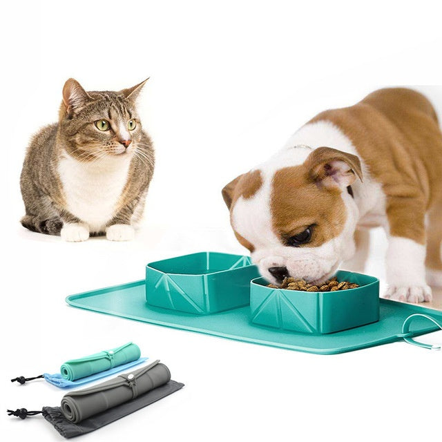 Pet Bowl Silicone Folding Pet Bowl 