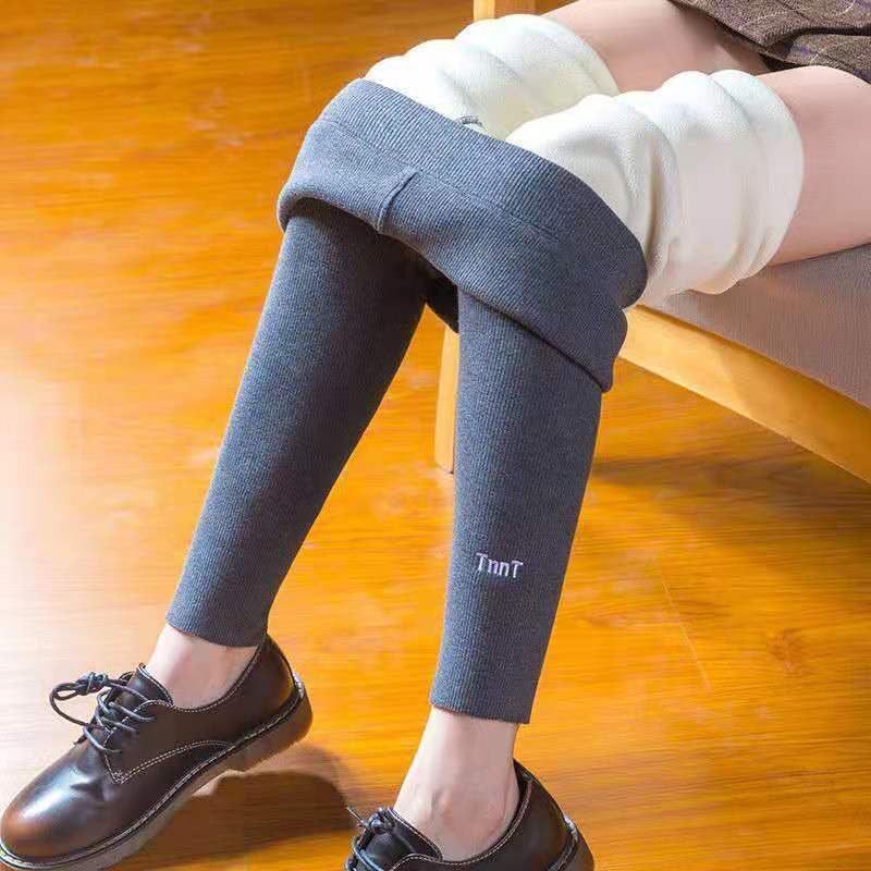 Letter plus velvet leggings