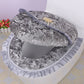 Diamond Velvet Lace Edge Gold Diamond Velvet Two-piece Toilet Seat